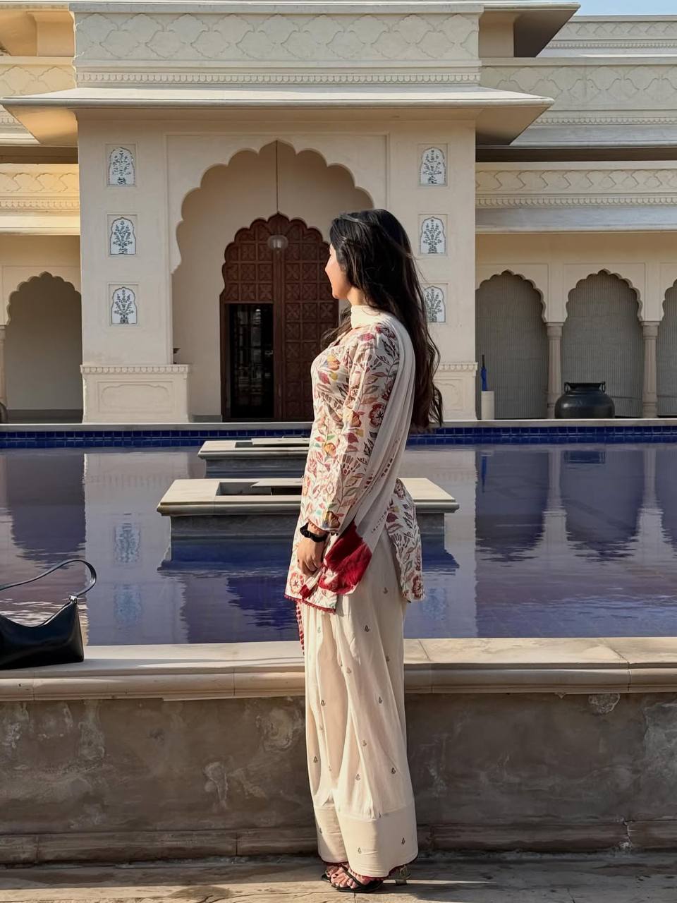 The Sovereign Cream Floral-Print Festive Couture